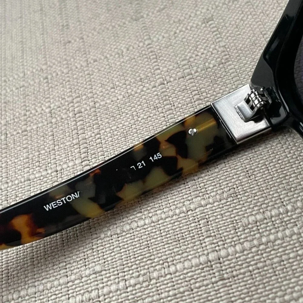 Seraphin Women Sunglasses Handmade in Japan Brown Tortoise/Black Eyewear WESTON
